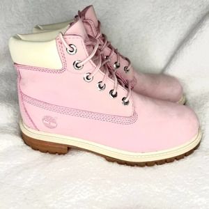 Timberland Premium 6-Inch WaterProof Boot 
Pink Size : Youth 2